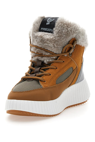 Braune Stiefel mit Fell Freddy 7646