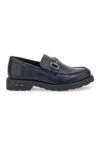 Schwarze Slipper mit Metallklammer ME & ME 1211