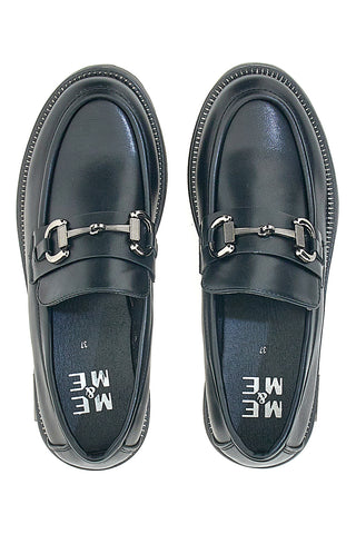 Schwarze Slipper mit Metallklammer ME & ME 1211