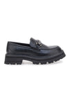 Schwarze Slipper mit Tanksohle und Vorderklammer ME & ME 1222