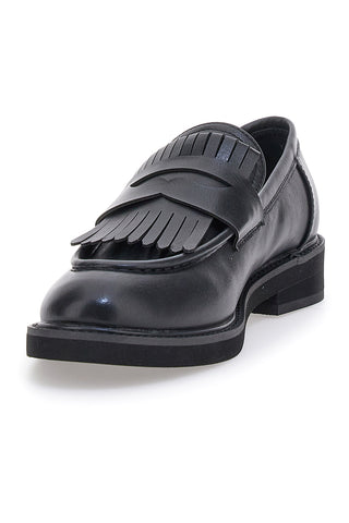 Schwarze Mokassins mit Fransen Me & Me 1236