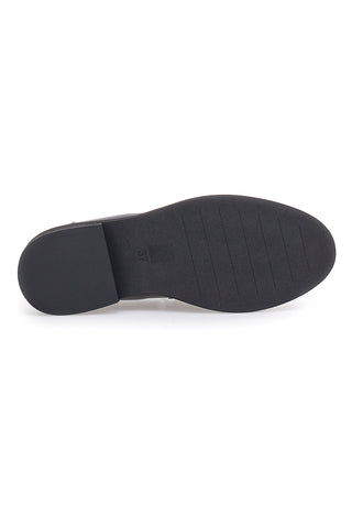 Schwarze Slipper mit silbernem Horsebit ME & ME 1237