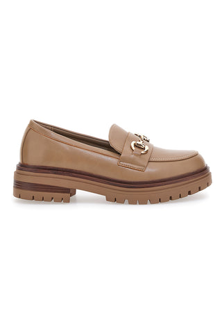 Beiger Loafer mit goldener Klaue CAFE' COST 9Y7298