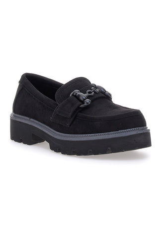 Mocassini Neri Con Morsetto Cafe' Cost H123193