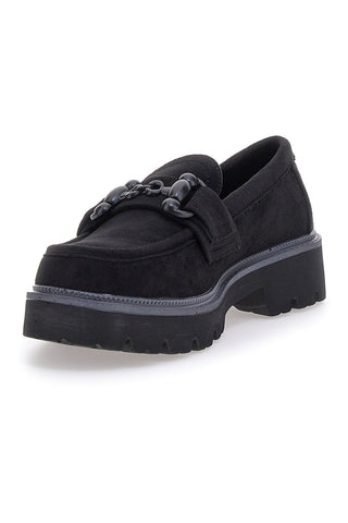 Mocassini Neri Con Morsetto Cafe' Cost H123193