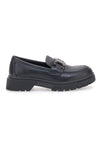 Schwarze Slipper mit silbernem Horsebit Café kosten H582257