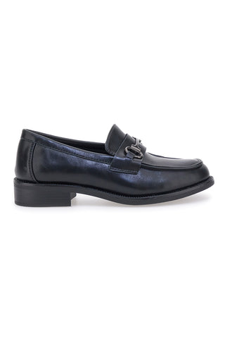 Schwarze Mokassins mit Horsebit Le Havre Paris 2Y35562