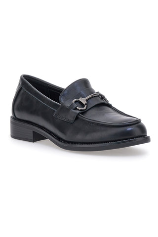 Schwarze Mokassins mit Horsebit Le Havre Paris 2Y35562