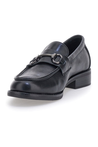 Schwarze Mokassins mit Horsebit Le Havre Paris 2Y35562