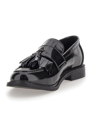 LE HAVRE PARIS 5811 Schwarze Loafer mit glänzender Quaste