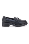 Schwarze Slipper mit Metallklammer CAFE' COST H236703