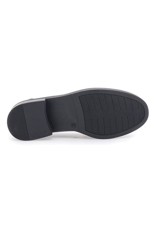 Schwarze Slipper mit Metallklammer CAFE' COST H236703