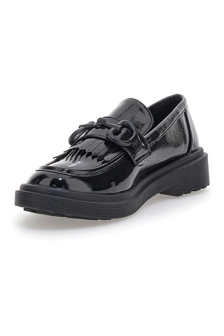 Mocassini Neri Effetto Lucido Con Morsetto e Nappina LE HAVRE PARIS PMM24915A