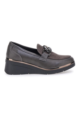 Graue Slipper mit Prima Riga-Plattform 2Y32225