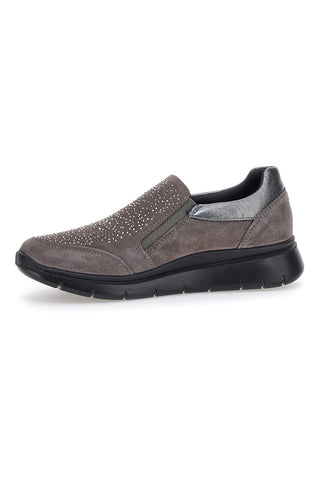 Sneakers Slip on Grigio scuro e brillantini Made in Italy Imac 656170