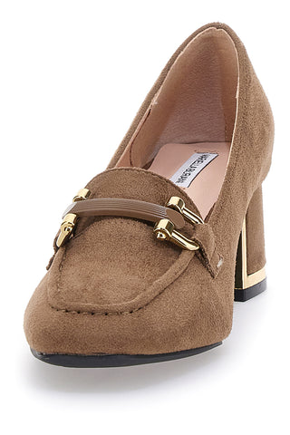 Kamelfarbene Loafer mit Blockabsatz MARIELLA BURANI 50811615