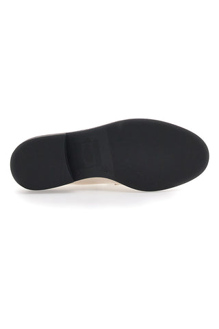 Beigefarbene Slipper mit Glanzeffekt und Quasten MARIELLA BURANI 50884681