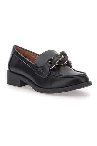 Mocassini Neri con Catena Nera e Oro Mariella Burani 50881678