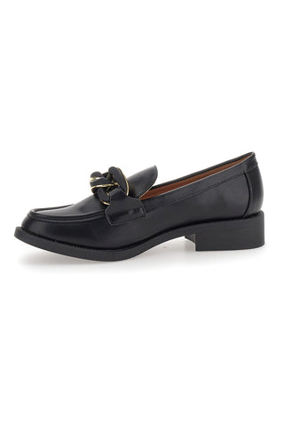 Mocassini Neri con Catena Nera e Oro Mariella Burani 50881678