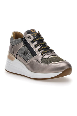 Taupefarbene Sneakers mit Plateau LAURA BIAGIOTTI 87718990