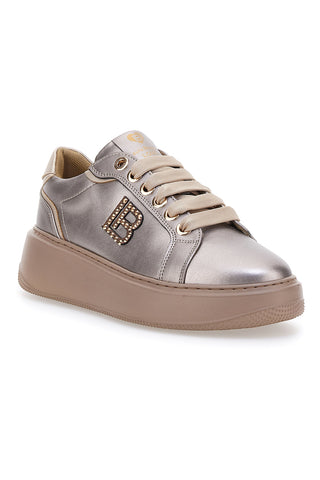 Sneakers in metallic-schimmerndem Taupe LAURA BIAGIOTTI 93939376