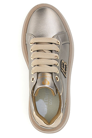 Sneakers in metallic-schimmerndem Taupe LAURA BIAGIOTTI 93939376