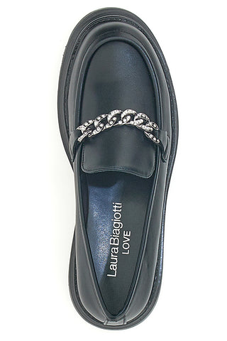 Mocassini Neri con Morsetto Metallico LAURA BIAGIOTTI 1566715083