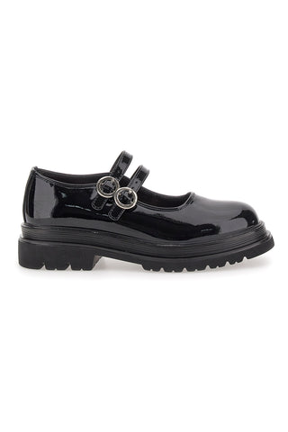 Schwarze Mary-Jane-Loafer mit Glanzeffekt Laura Biagiotti 1660815943