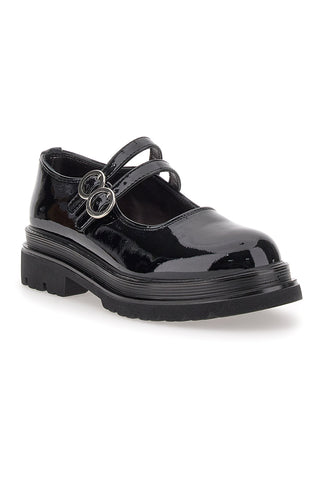 Schwarze Mary-Jane-Loafer mit Glanzeffekt Laura Biagiotti 1660815943