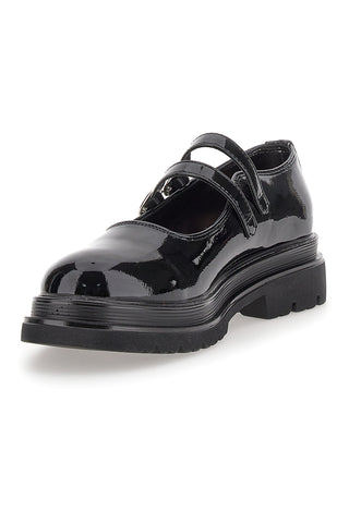 Schwarze Mary-Jane-Loafer mit Glanzeffekt Laura Biagiotti 1660815943