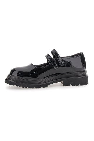 Schwarze Mary-Jane-Loafer mit Glanzeffekt Laura Biagiotti 1660815943