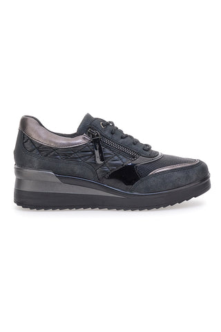 Schwarze Schnürschuhe mit Plateau MIO TEMPO 724072