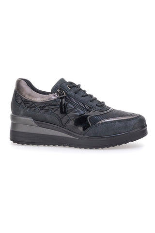 Schwarze Schnürschuhe mit Plateau MIO TEMPO 724072