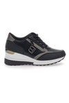 Schwarze Sneakers mit Keilabsatz LAURA BIAGIOTTI 8722