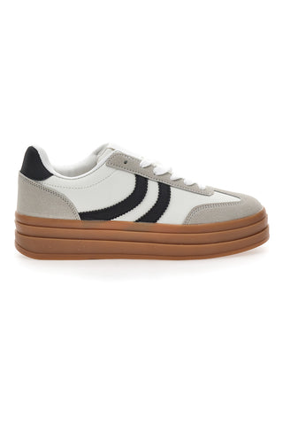Weiße Flatform-Sneaker mit Nerti Cafè-Details kosten BKTZ3003