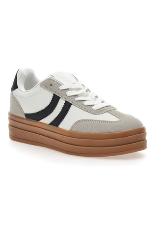 Weiße Flatform-Sneaker mit Nerti Cafè-Details kosten BKTZ3003