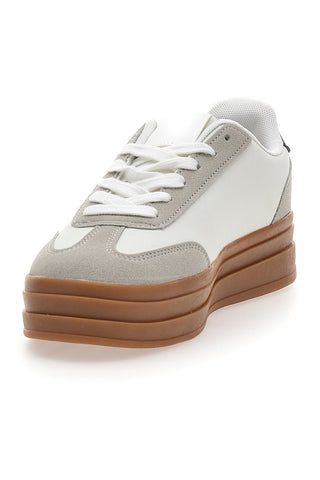 Weiße Flatform-Sneaker mit Nerti Cafè-Details kosten BKTZ3003