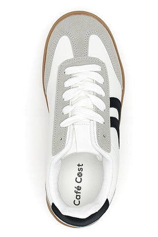 Weiße Flatform-Sneaker mit Nerti Cafè-Details kosten BKTZ3003