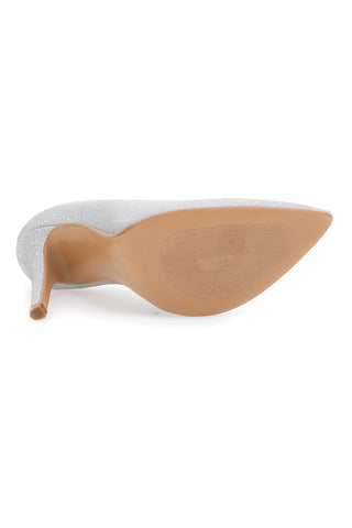 Silberner Dekolleté-Absatz 10,5 cm Pittarello Romantic 2423