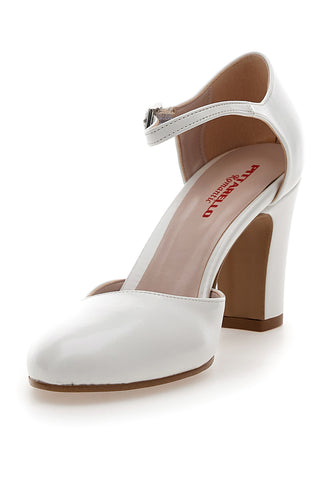Weiße Pumps Absatz 8 cm Pittarello Romantic 2569