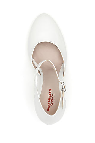 Weiße Pumps Absatz 8 cm Pittarello Romantic 2569