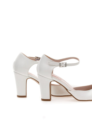 Weiße Pumps Absatz 8 cm Pittarello Romantic 2569