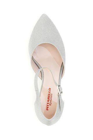 Silbernes Dekolleté mit Blockabsatz Pittarello Romantic 2781