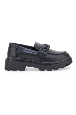 Schwarze Slipper mit Plateau und ENERGY 445-Vorderklemme