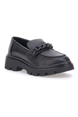 Mocassini neri con platform e morsetto frontale ENERGY 445