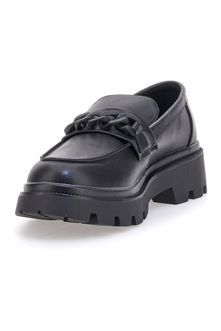 Schwarze Slipper mit Plateau und ENERGY 445-Vorderklemme