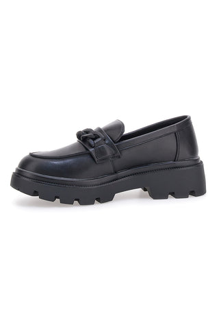 Schwarze Slipper mit Plateau und ENERGY 445-Vorderklemme