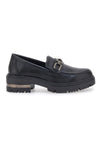 Schwarze Slipper mit Goldkette Energy 1301