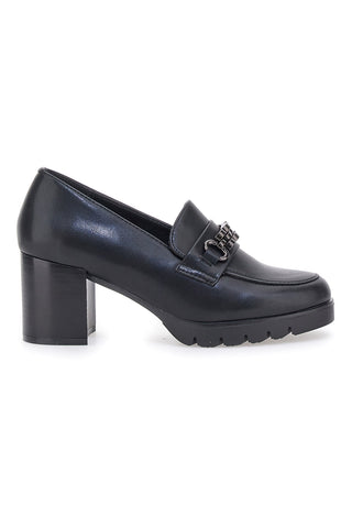 Schwarze Slipper mit breitem Absatz ENERGY 380