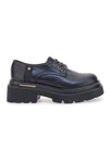 Schwarze Schnürschuhe mit Plateau Betty Flowers 127